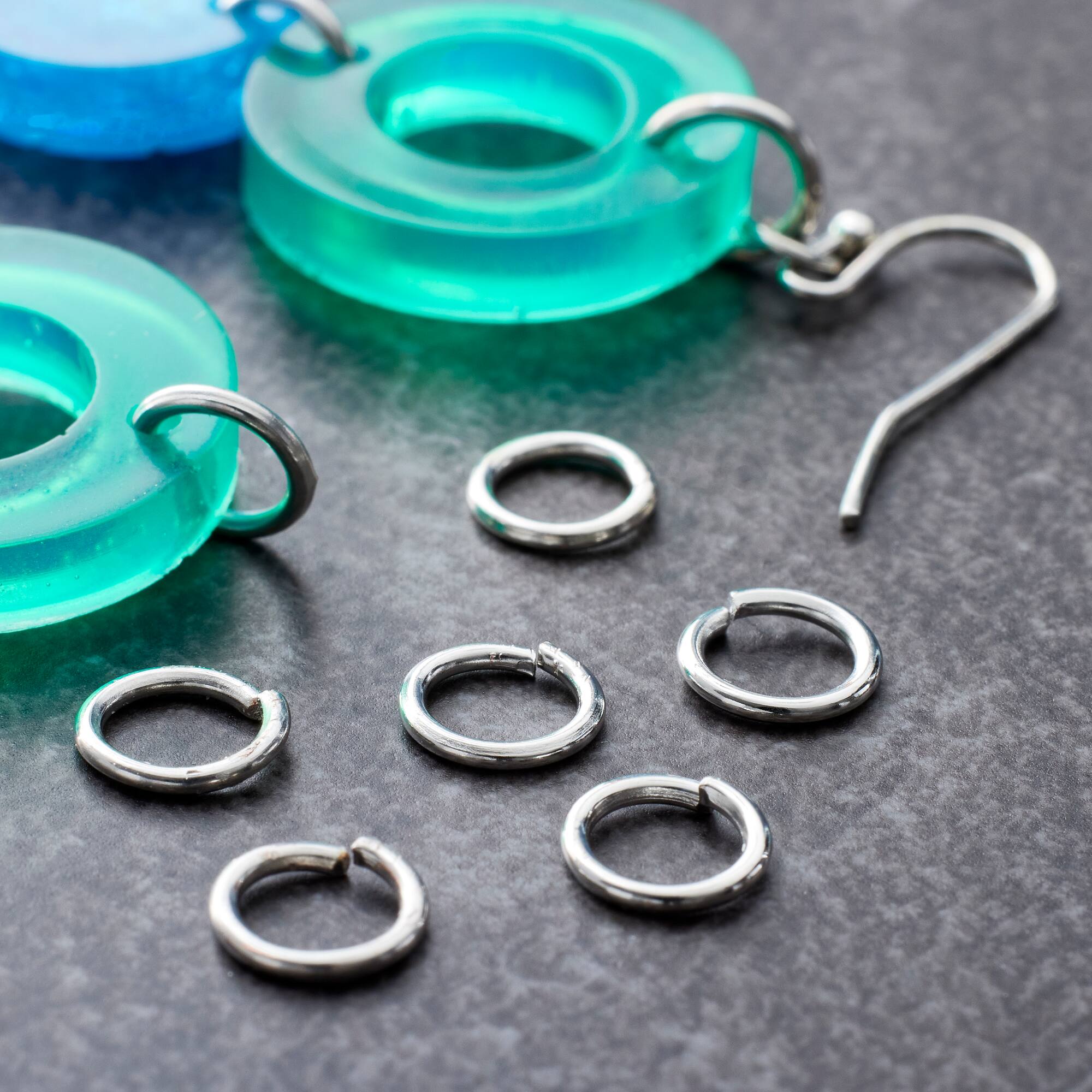 12 Pack: Rhodium Jump Rings, 7mm by Bead Landing™